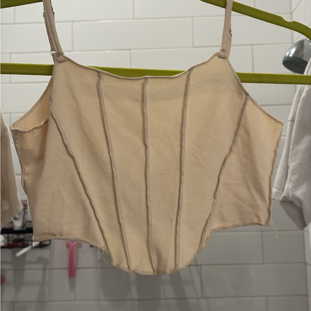 Stylish Beige Corset Top